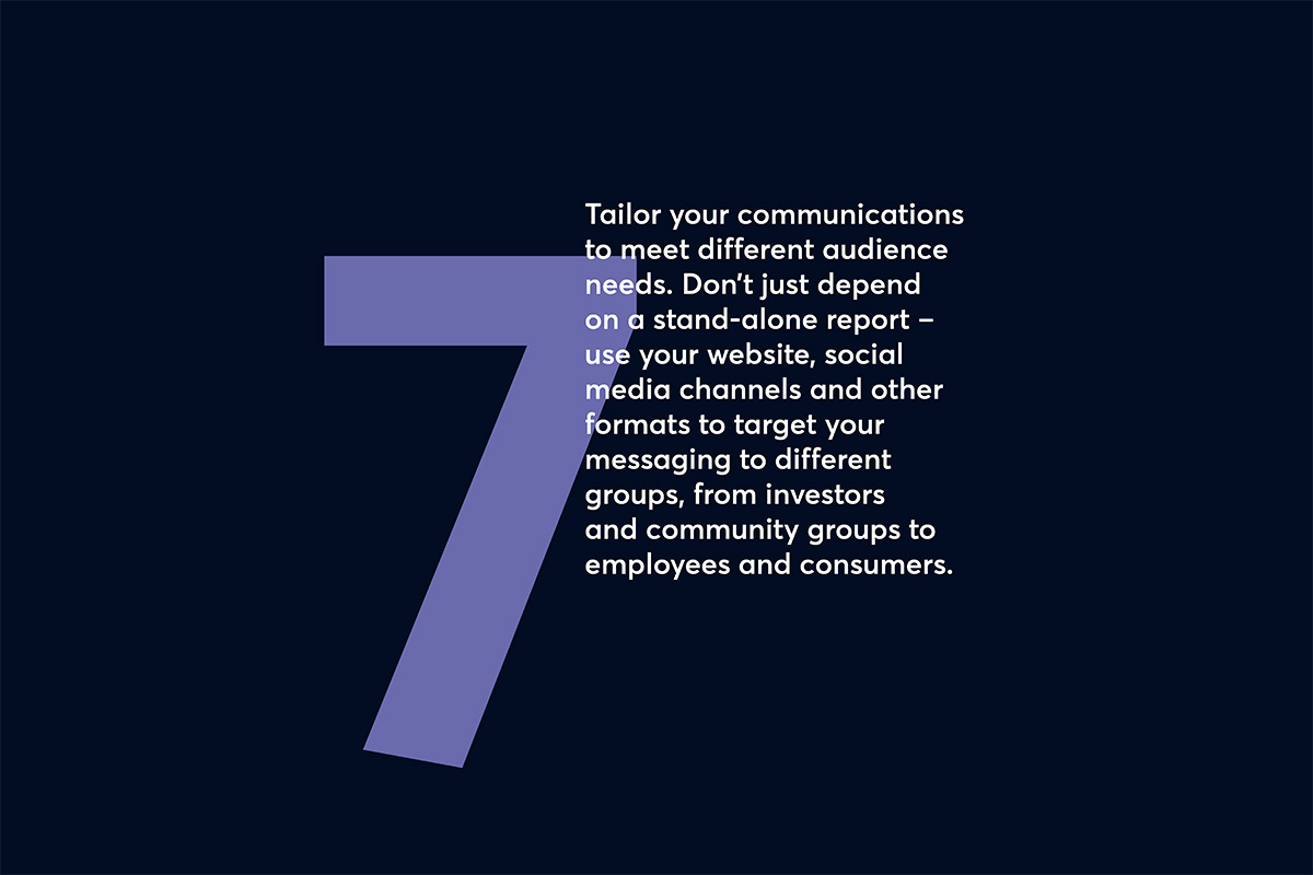 seventh tip for getting your impact report content in shape
