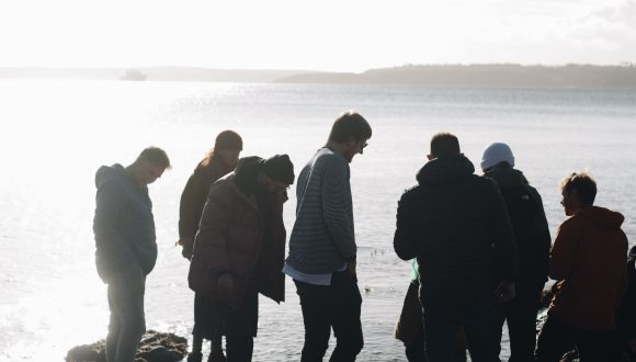 team leap at falmouth beach