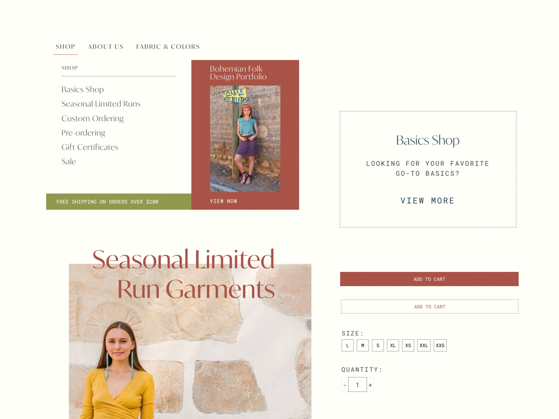 A mix of different user interface features of the Bohemian Folk website