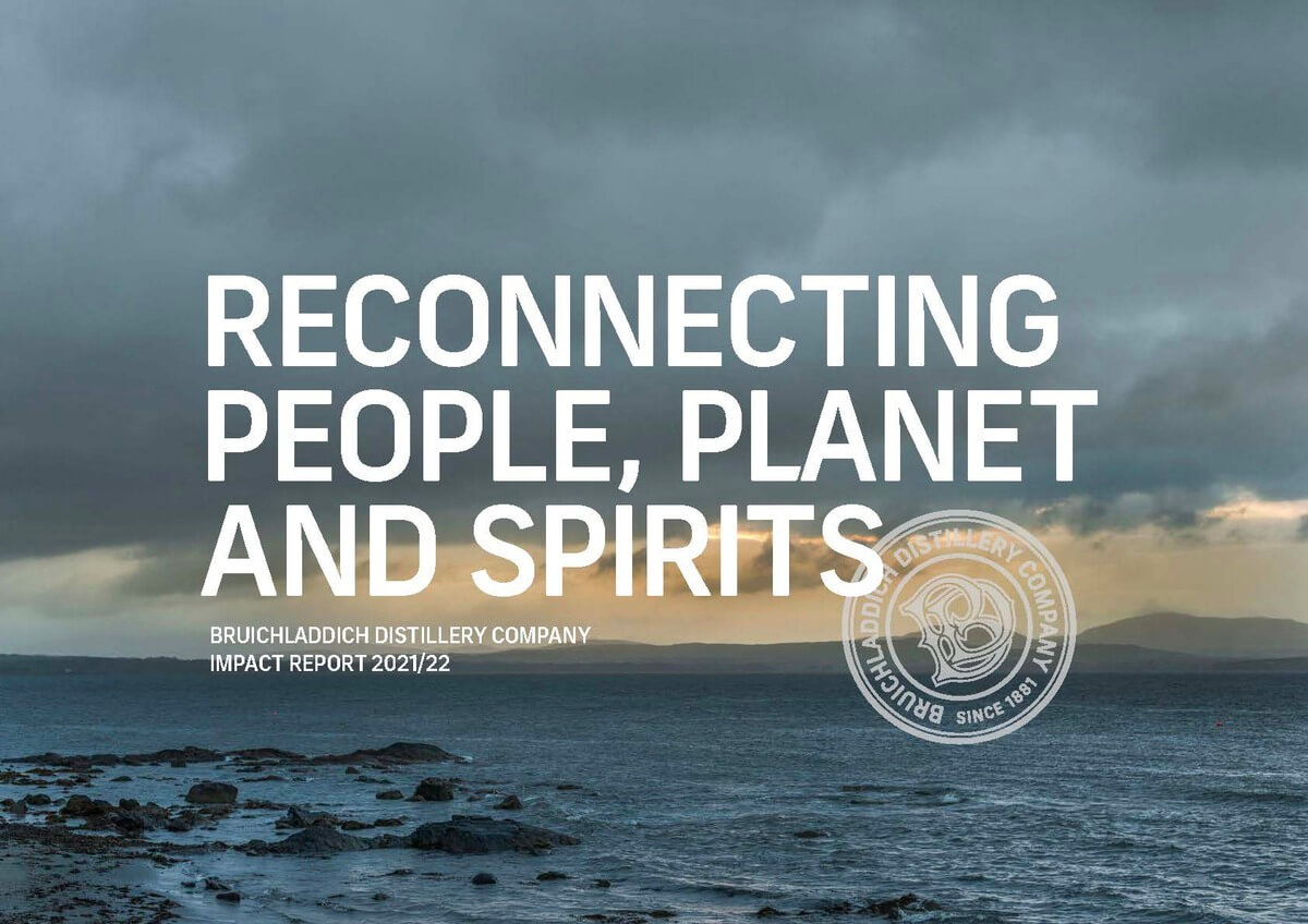 Cover from Bruichladdich distillery's 2022 impact report
