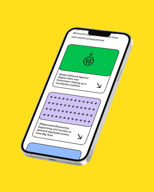 Digital Action website mobile phone mockup